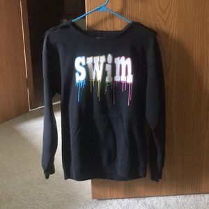 black swim sweatshirt